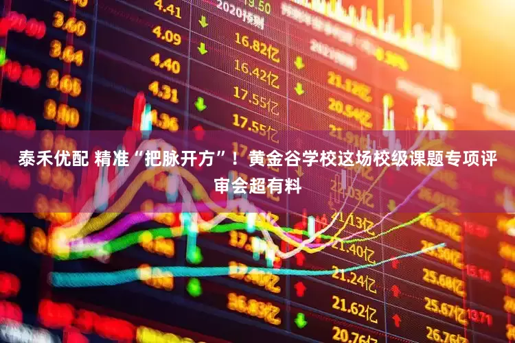 泰禾优配 精准“把脉开方”！黄金谷学校这场校级课题专项评审会超有料